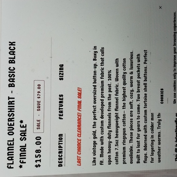 Big Bud Press Unisex Flannel Overshirt XXS Black New - Picture 5 of 8